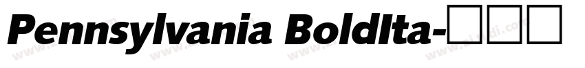 Pennsylvania BoldIta字体转换
